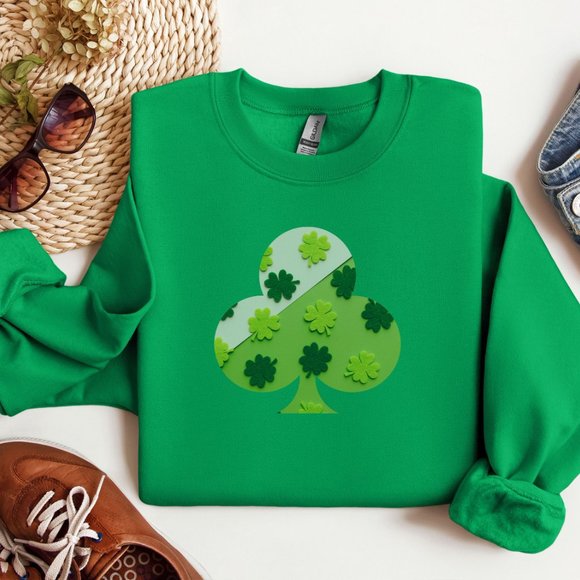 Irish Green Shamrock Sweatshirt for Saint Patrick Day Color Irish Green - Picture 8 of 8